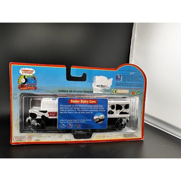 NWT Milk Barrel Cow Car Thomas Wooden Railway Train NOS Learning Curve 2006 - Picture 9 of 16